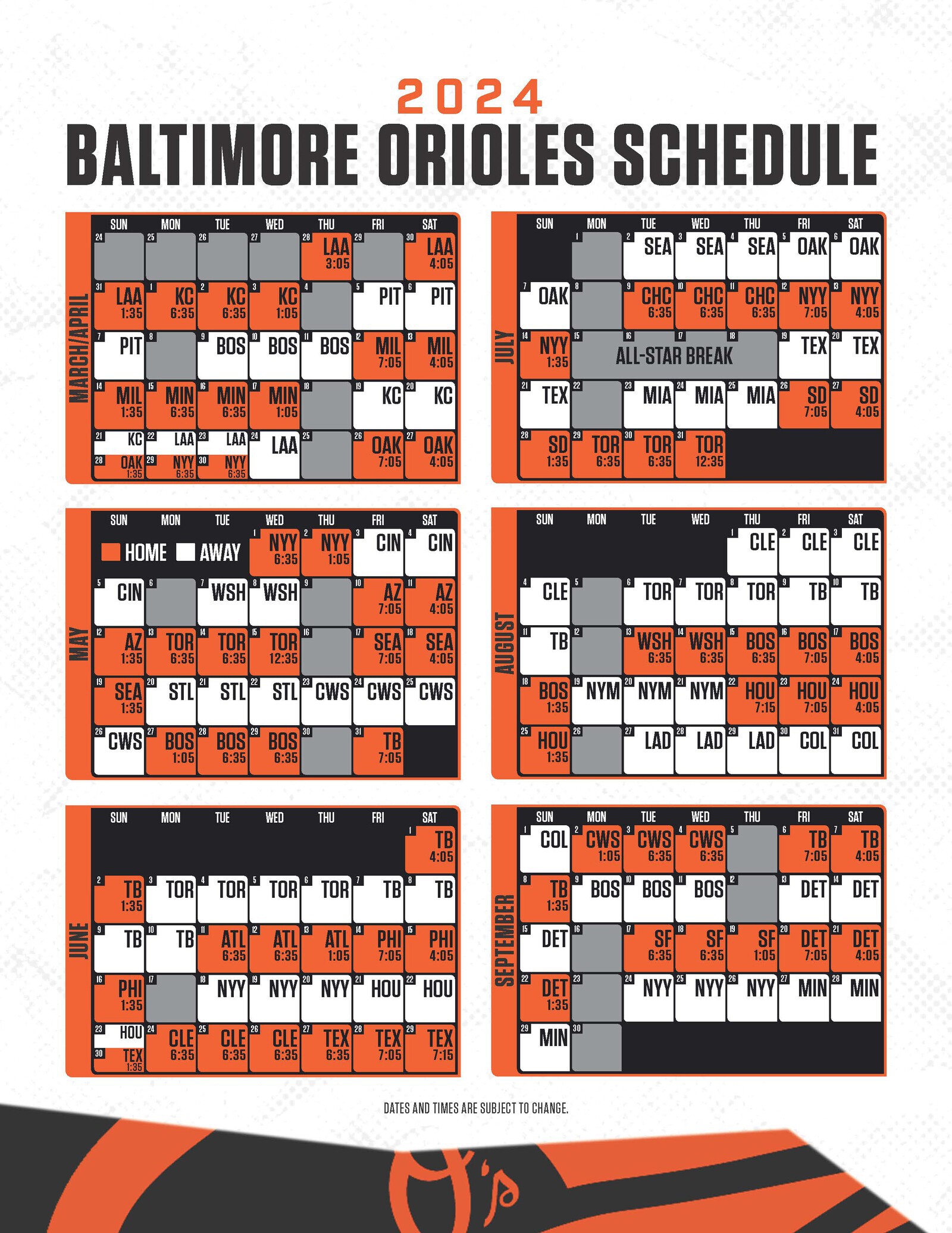 Baltimore Orioles Schedule