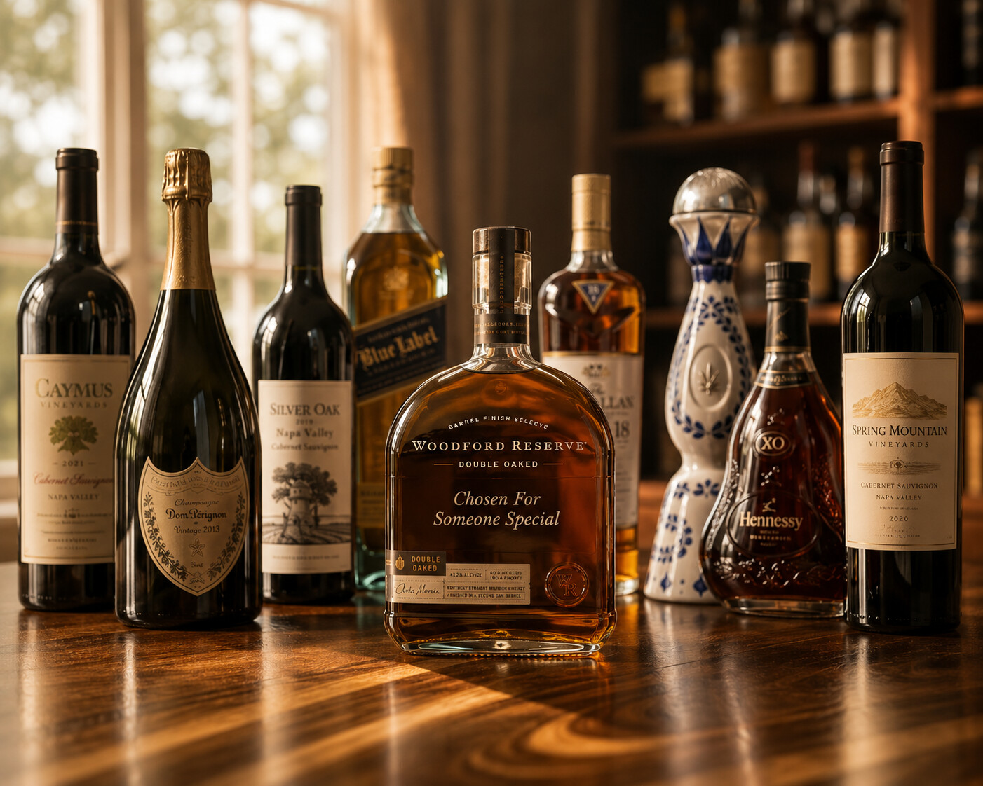 Wine and spirits bottles available for engraving
