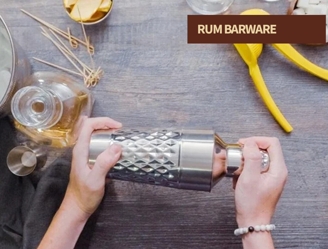 Rum barware and tiki glassware