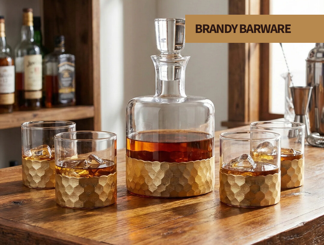 Brandy barware and glassware