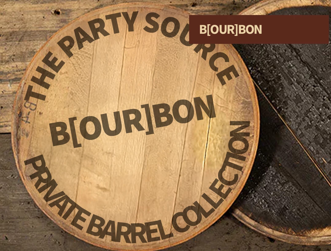 The Party Source Private Barrel bourbon collection featuring exclusive single barrel bourbon, rye, and whiskey selections.