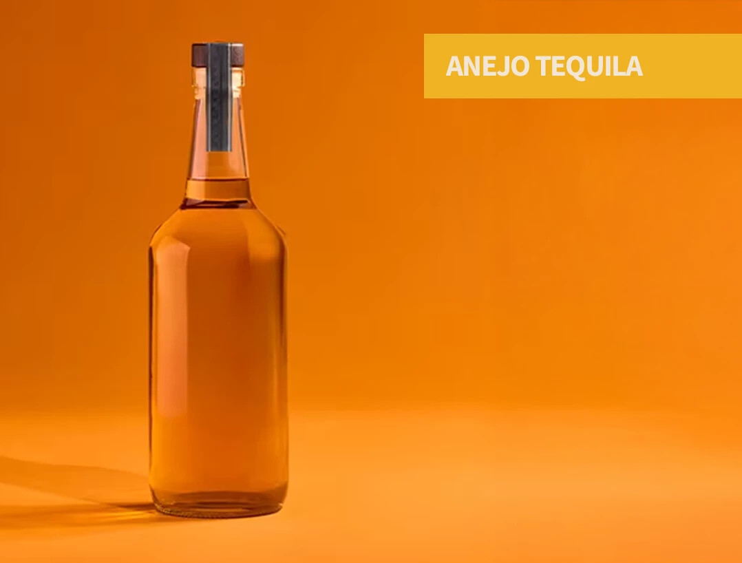 Añejo tequila with rich barrel-aged character including caramel, oak, chocolate, dried fruit, spice, and mature agave depth.