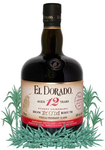 El Dorado 12 Year Demerara rum bottle
