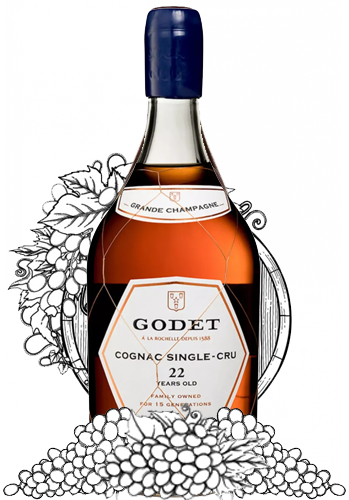 Godet Single Cru Grande Champagne Cognac 22 Year bottle