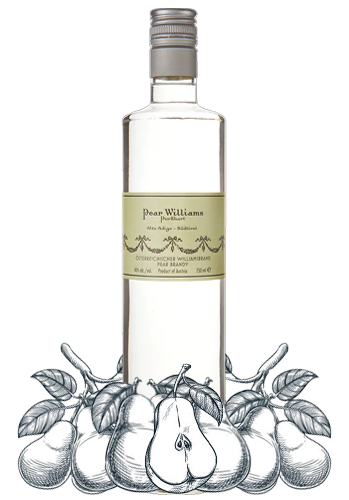 Purkhart Pear Williams eau-de-vie bottle