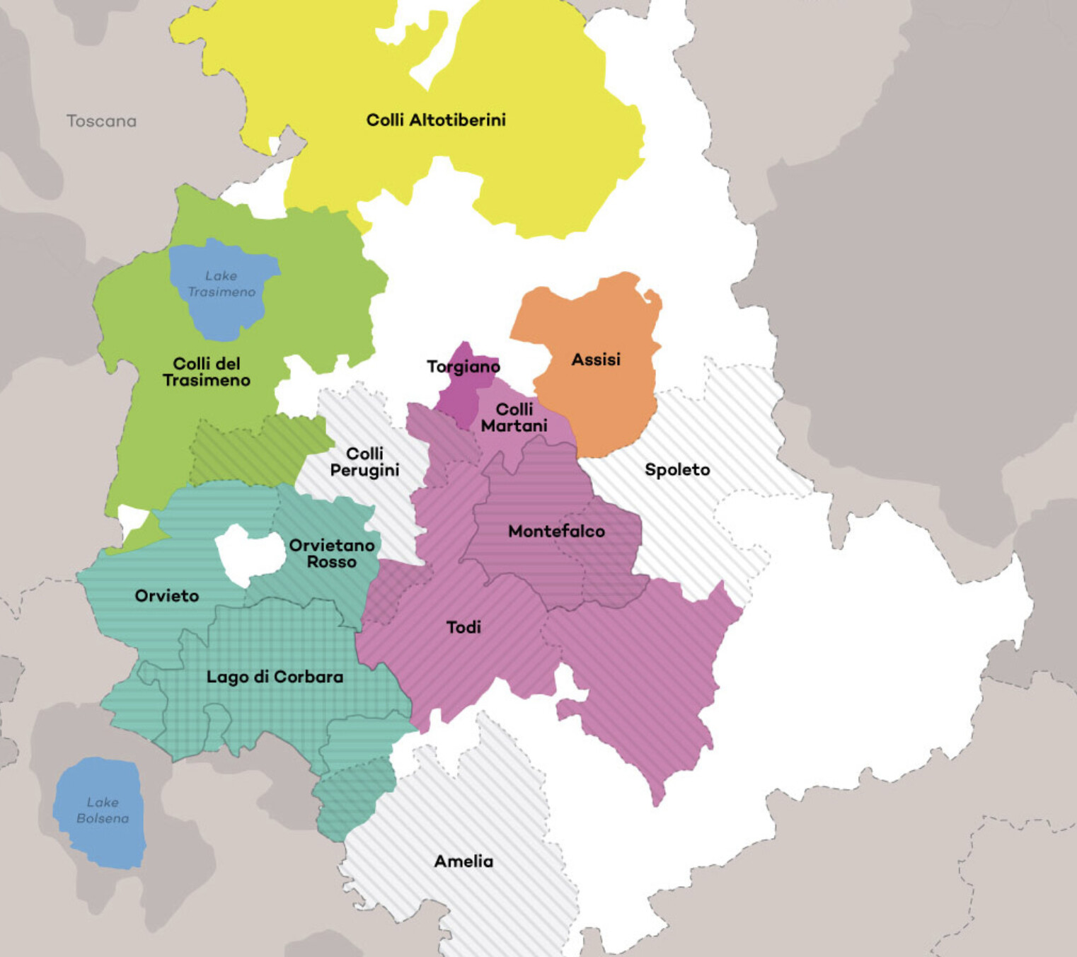 UMBRIA HAS A CHALLENGING TERRAIN WITH AN ANCIENT VITICULTURE HISTORY