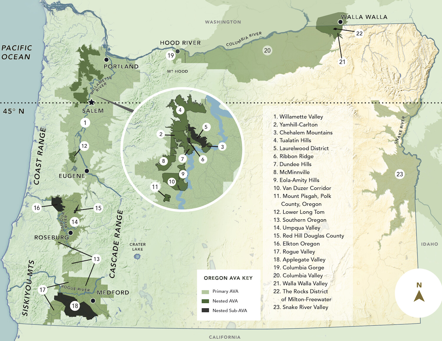 OREGON: WINE SHAPED BY LATITUDE, MOUNTAINS AND INTENT