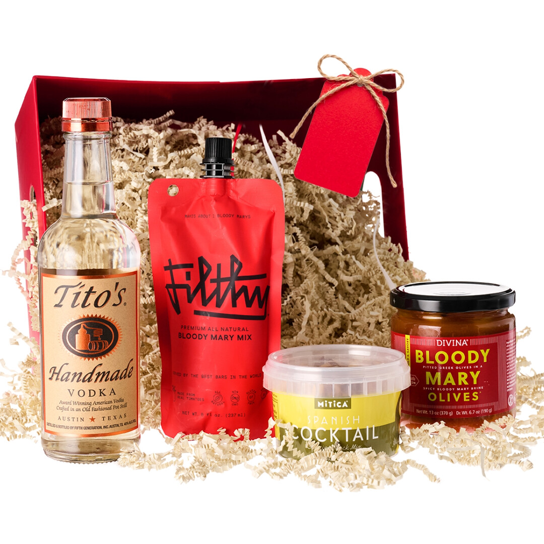 Tito's Bloody Mary gift basket