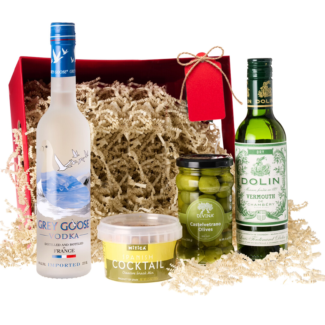 Grey Goose Martini gift basket