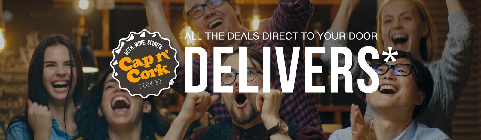 All the deals direct to your door. Cap 'n Cork delivers.