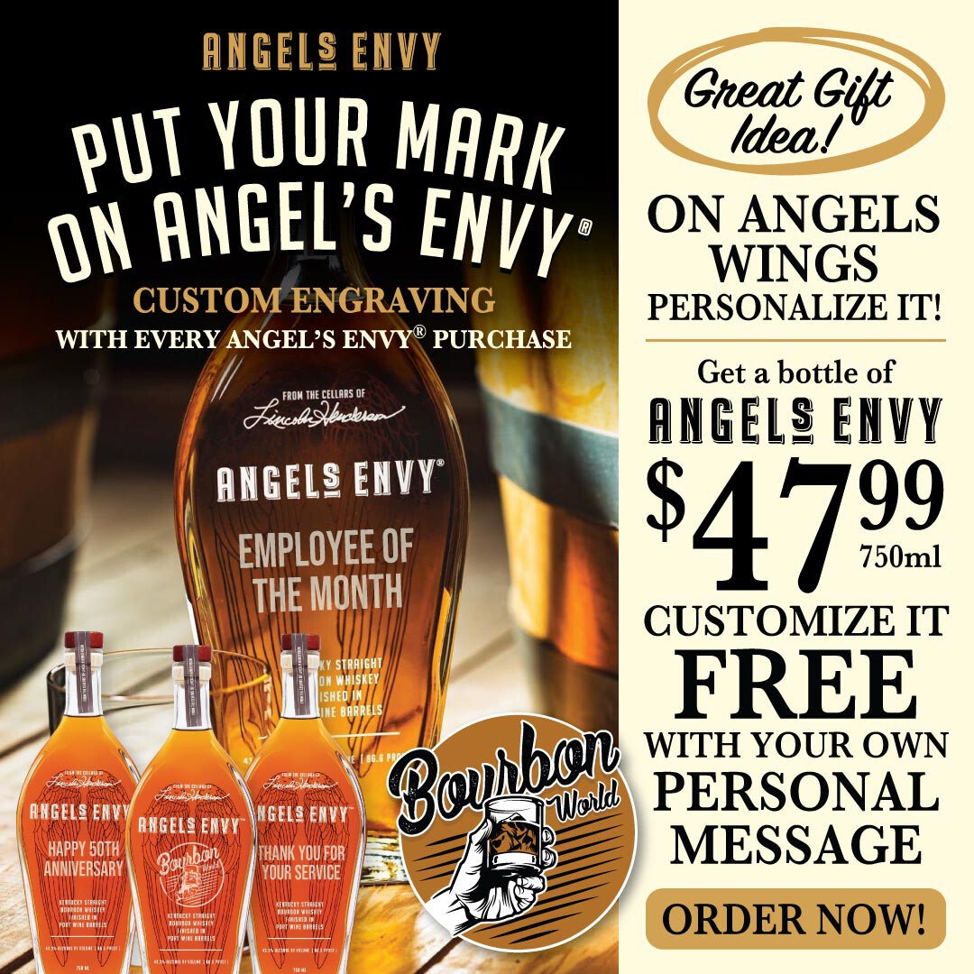 Engrave a bottle of Angel's Envy