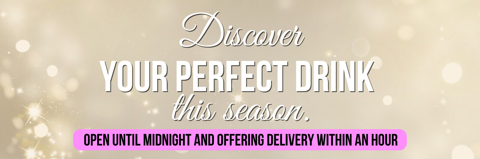 One hour alcohol delivery until midnight in Queensbury and Lake George NY.