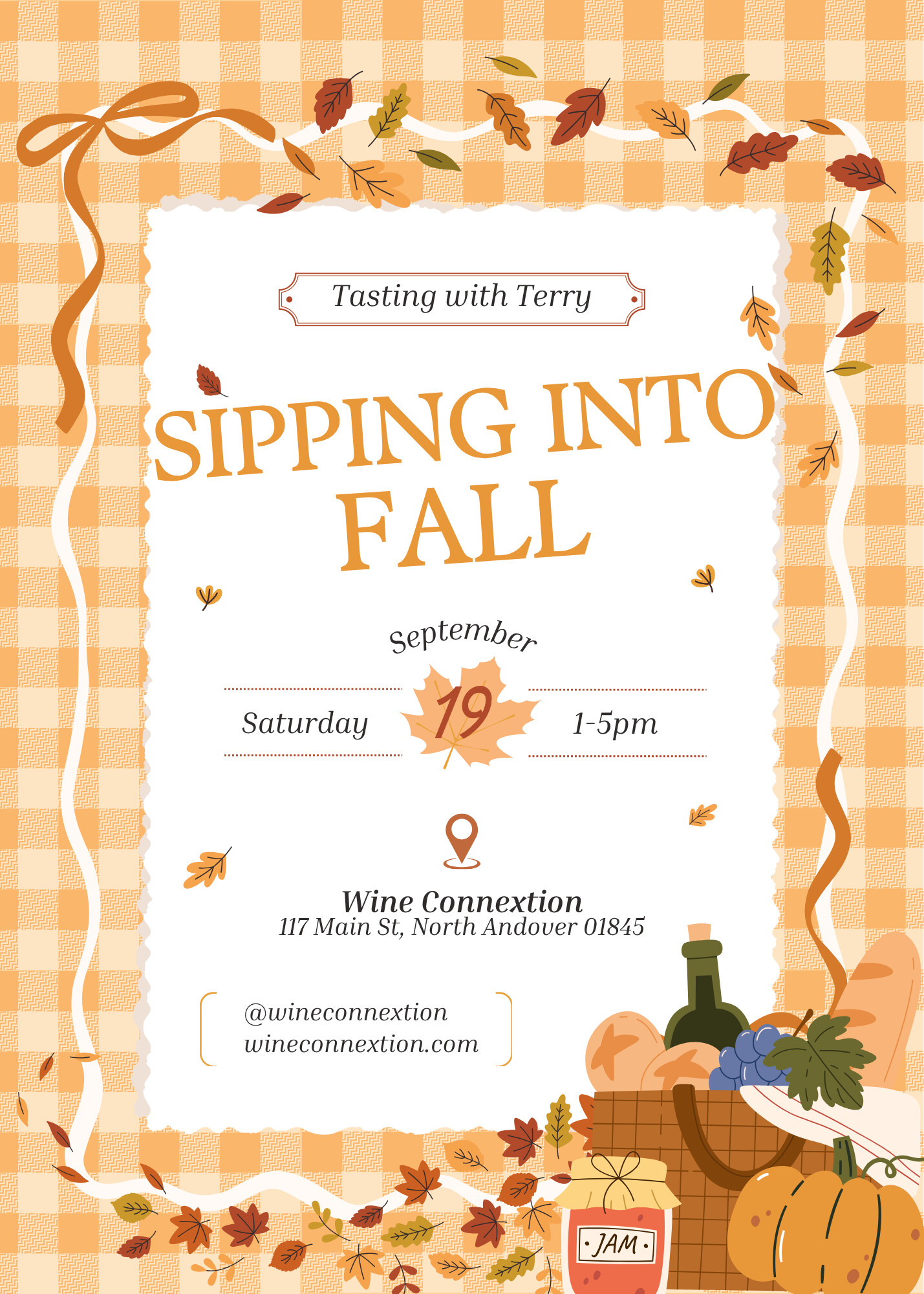 🍂 SIPPING INTO FALL🍷🥃 Join Terry for an afternoon of seasonal sips, great finds, and fall favorites!