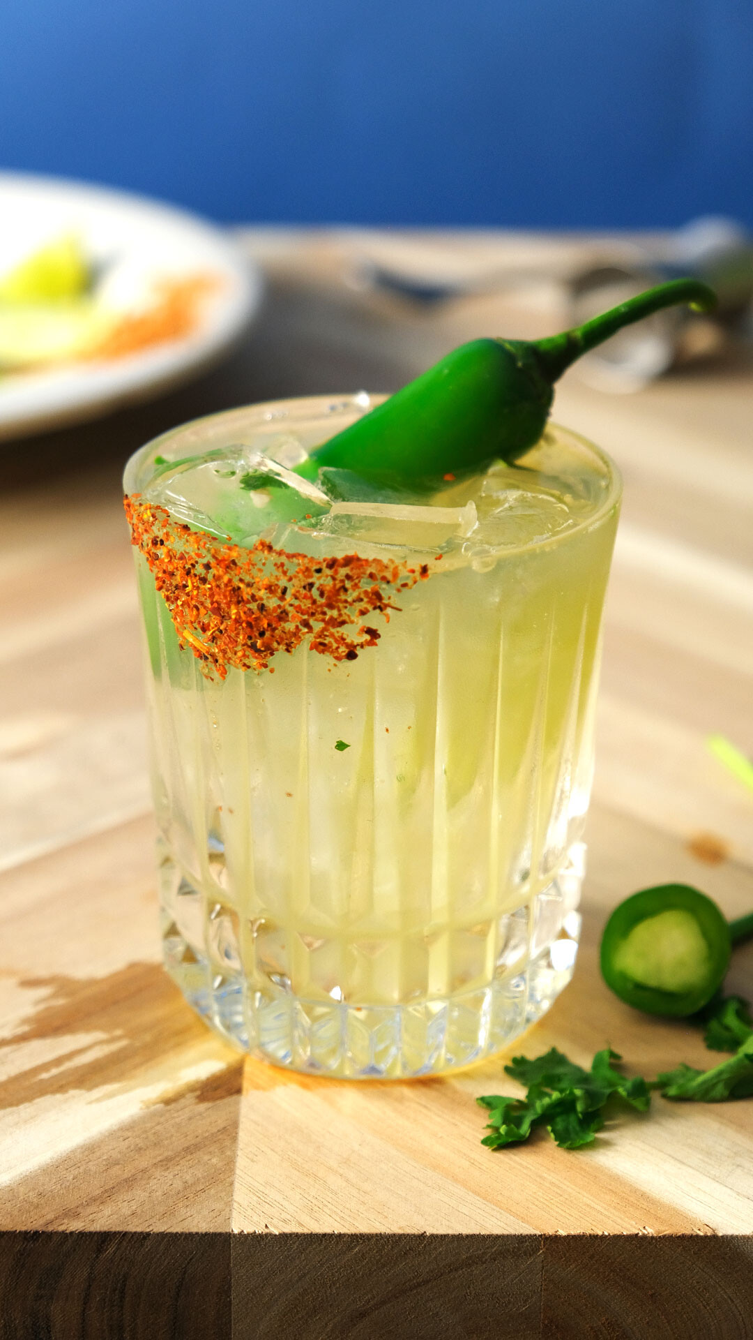margarita with jalapeño inside