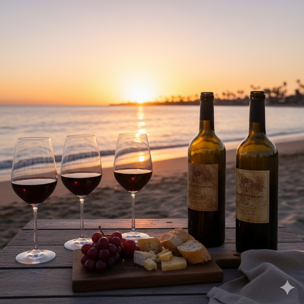 Elegant_wine_glasses_and_bottles_set_on_a_beachside_table_at_sunset..png