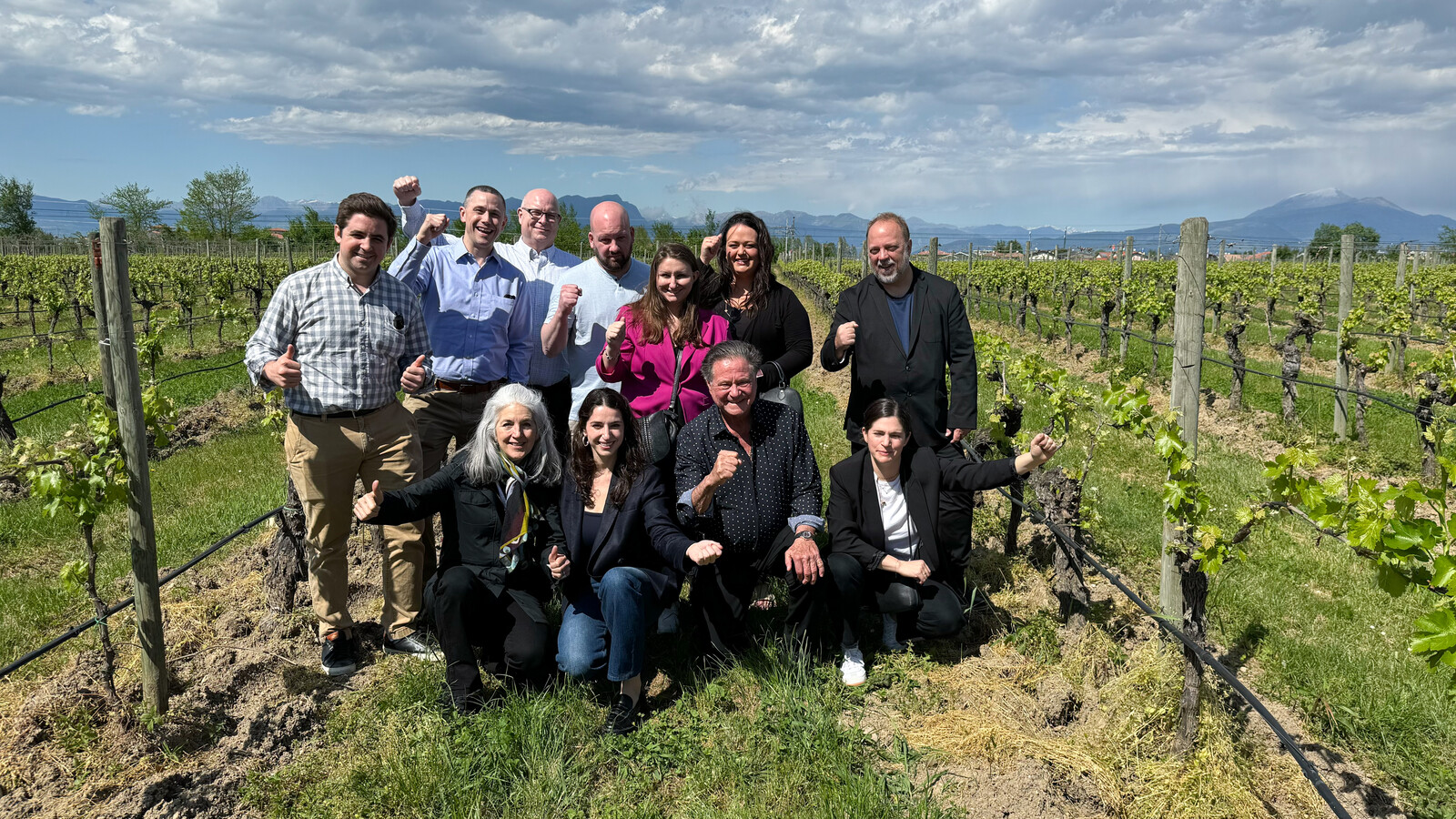 Stew Leonard's Wines Team in a vineyard checking out some Hidden Gem Wines!