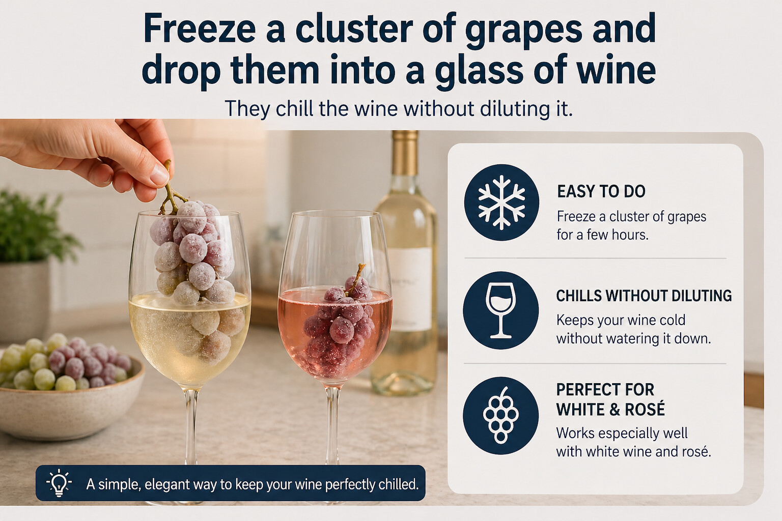 Better Ways to Chill Wine Fast - Frozen grapes