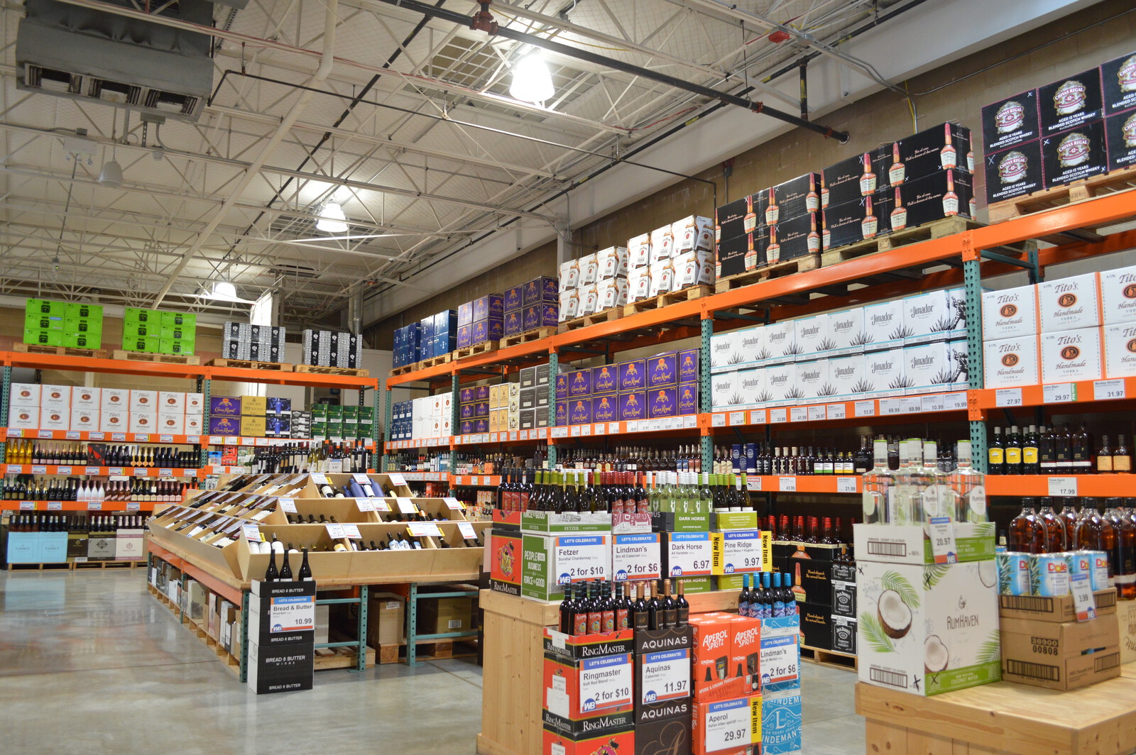 Inside a WB Liquors sales location