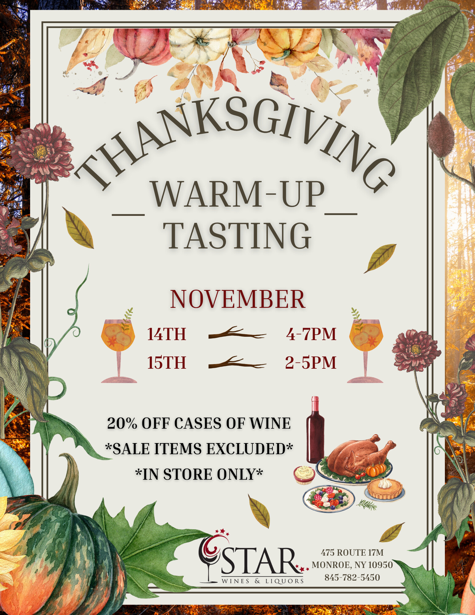 Thanksgiving Warm-Up Tasting!