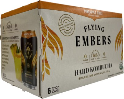 Flying Embers Pineapple Chili Hard Kombucha 12oz Cans