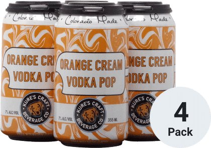 Kures Orange Cream Vodka Pop 4 Pack Cans