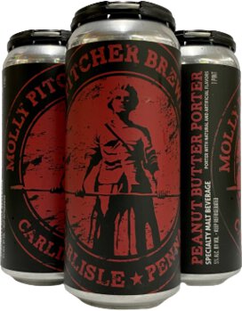 Molly Pitcher Peanut Butter Porter 16oz Cans