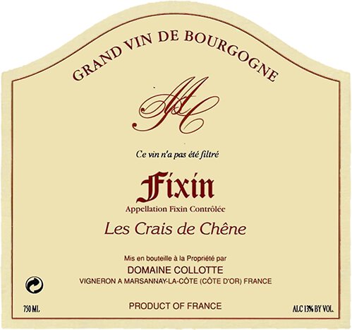 Domaine Collotte Les Crais De Chene Vieilles Vignes Fixin