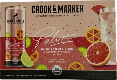 Crook & Marker Paloma Grapefruit Lime Seltzer 11.2oz Cans