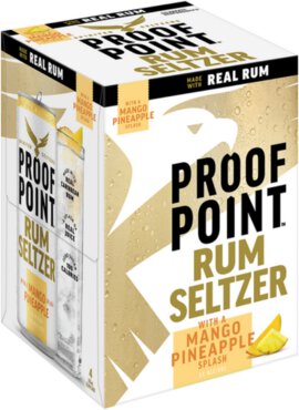 Proof Point Mango Pineapple Rum Seltzer 4pk Cans