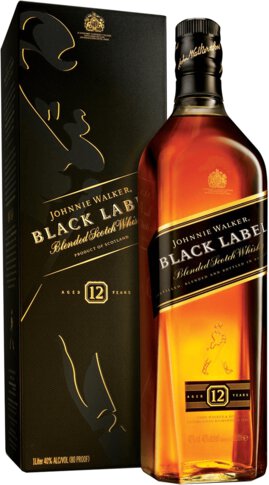 Johnnie Walker Black Scotch 1l