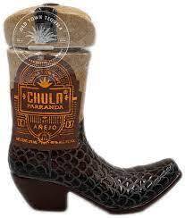 Chula Parranda Anejo Ceramic Boot Tequila