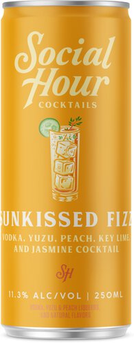 Social Hour Cocktails Yuzu Sunset Fizz