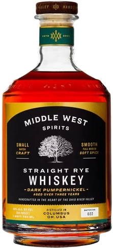 Middle West Spirits Straight Rye Whiskey Dark Pumpernickel 96pf