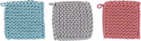 Creative Co Op Square Cotton Crocheted Pot Holder 3 Colors