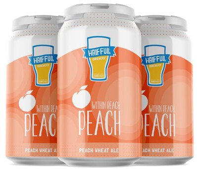 Half Full Within Reach Peach Wheat Ale Can