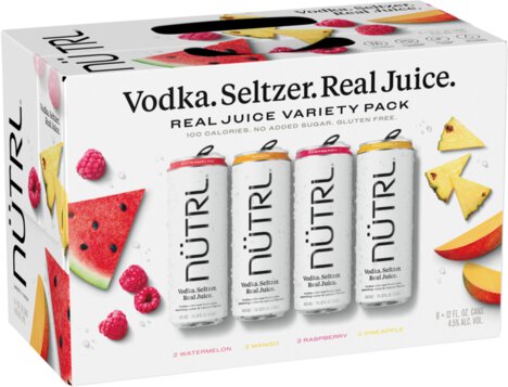 NUTRL Vodka Hard Seltzer, Fruit Variety Pack