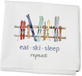 XMAS EAT.SKI.SLEEP. TOWEL