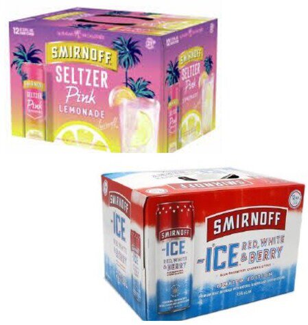 Smirnoff Ice Red White & Berry or Pink Lemonade