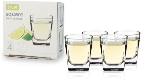 True Brands Square Shot Glasses Set Of