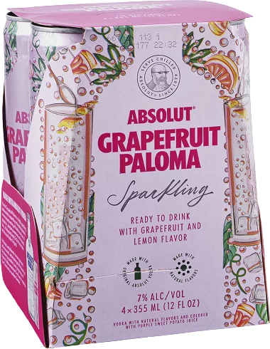 Absolut Grapefruit Paloma Sparkling RTD Cocktail Cans