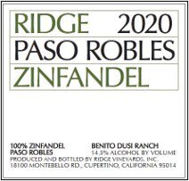 Ridge 20 Paso Robles Eta Late April