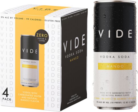 Vide Vodka Soda Mango Seltzer