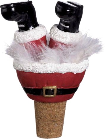 Ganz Christmas Wiggle Legs Bottle Stopper