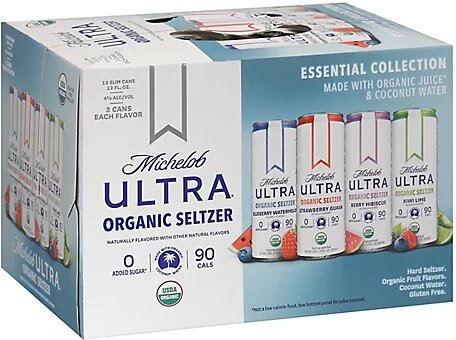 Michelob Ultra Essential Collection Organic Seltzer Variety Pack
