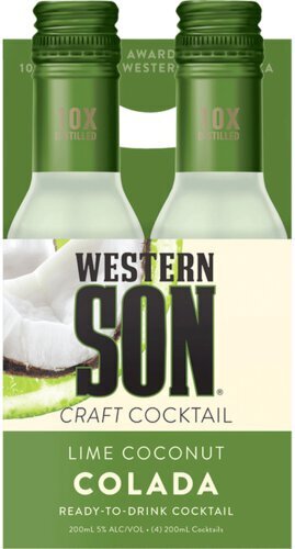 Western Son Ready To Drink Craft Cocktails Lime Coconut Colada