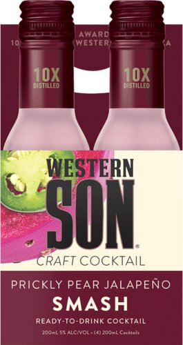 Western Son Ready To Drink Craft Cocktails Prickly Pear Jalapeno Smash