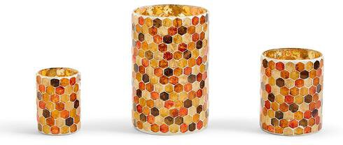 Large Honeycomb Mosaic Tealight Candleholder