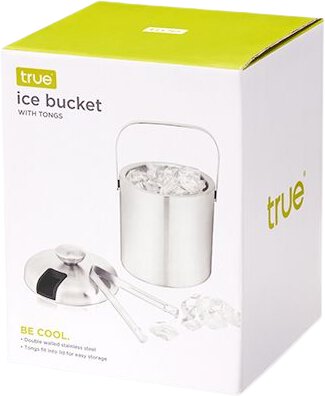 True Brands Stainless Steel Ice Bucket With Tongs