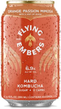 Flying Embers Hard Kombucha Orange Passion Mimosa
