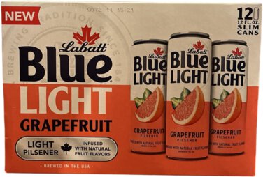 Labatt Blue Light Grapefruit 2/12 Cans